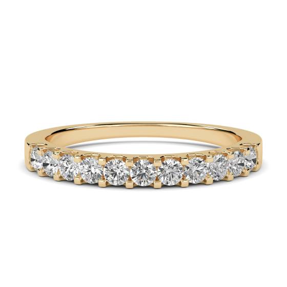 0,50 ct VS/E-F 2,5 mm runder natürlicher Diamant-Ewigkeitsring