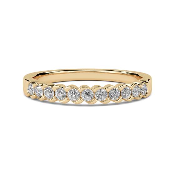 Eleganter 2-mm-Ring mit rundem Diamanten für Ewigkeit