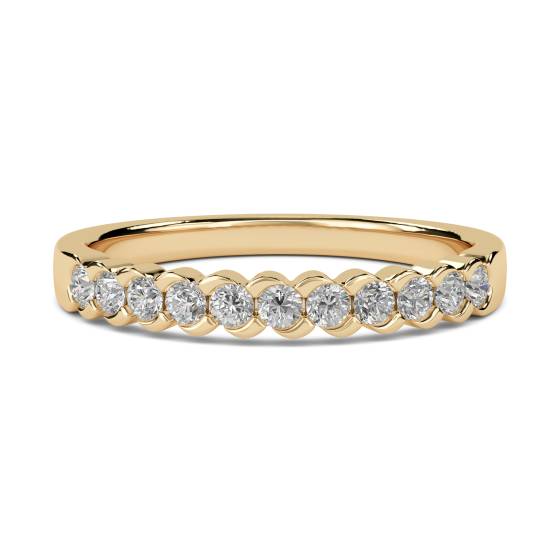 Eleganter 2-mm-Ring mit rundem Diamanten für Ewigkeit