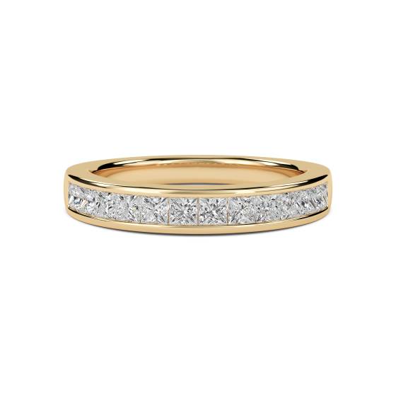 Halb-Ewigkeitsring mit 3,5 mm Prinzessdiamant