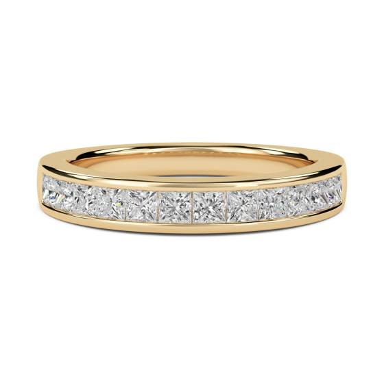 Halb-Ewigkeitsring mit 3,5 mm Prinzessdiamant