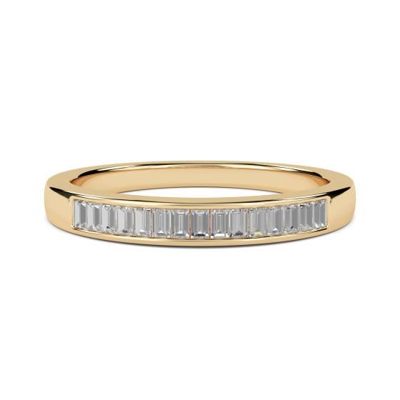0,27 ct VS/E-F Baguette-Naturdiamant-Ewigkeitsring