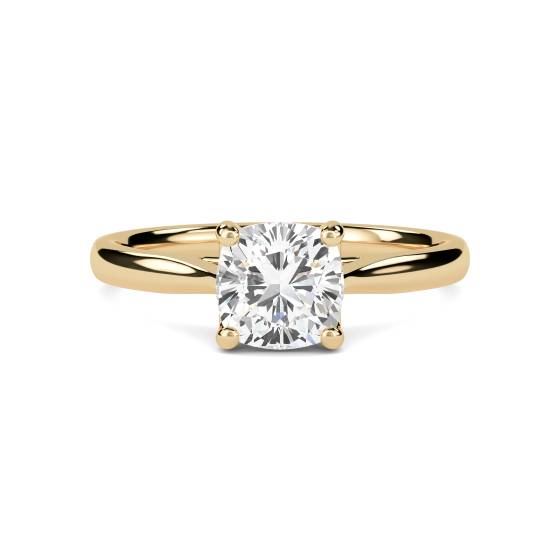 Verlobungsring mit kissenförmigem Diamanten