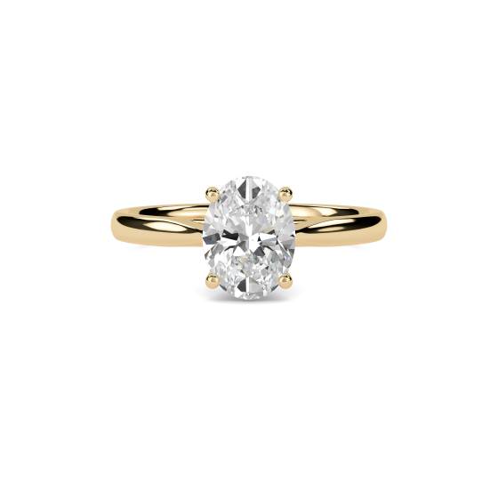 Verlobungsring mit ovalem Diamanten