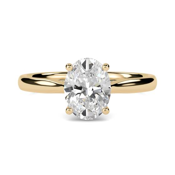 Verlobungsring mit ovalem Diamanten (0,25 ct)