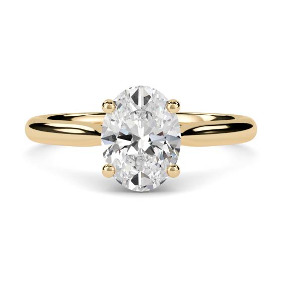 Verlobungsring mit herzförmigem, ovalem Diamanten