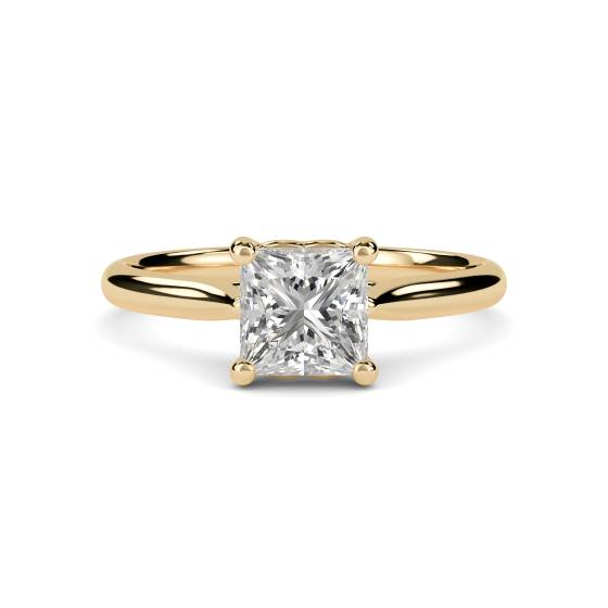 Herzförmiger Verlobungsring mit Prinzessinnen-Diamanten