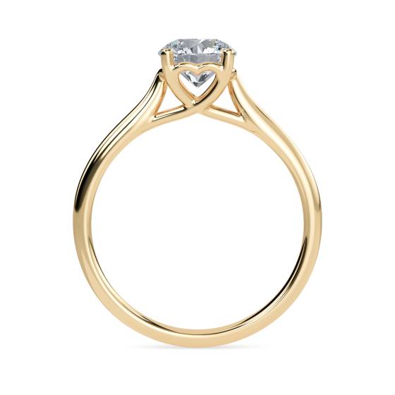 Verlobungsring mit herzförmigem, rundem Diamanten