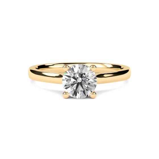 Traditioneller runder Diamant-Solitärring