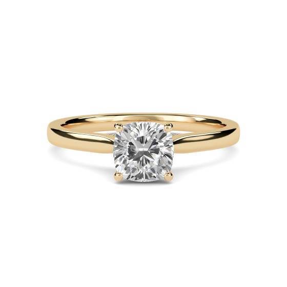 Verlobungsring mit kissenförmigem Diamanten