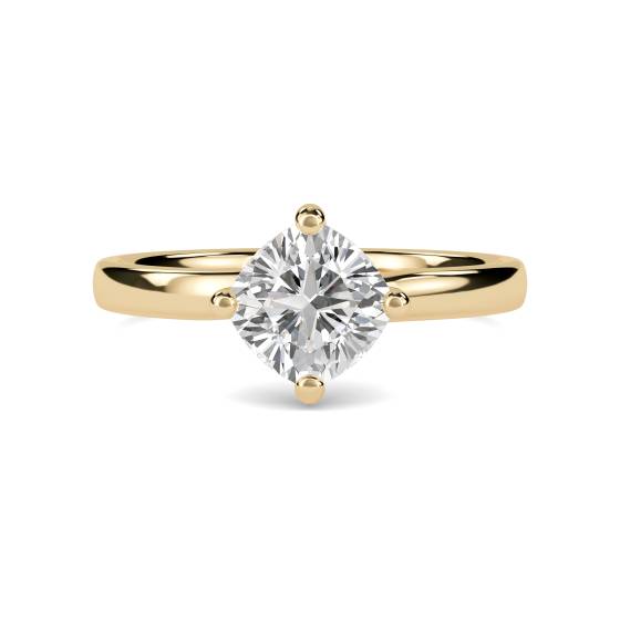 Verlobungsring mit kissenförmigem Diamanten