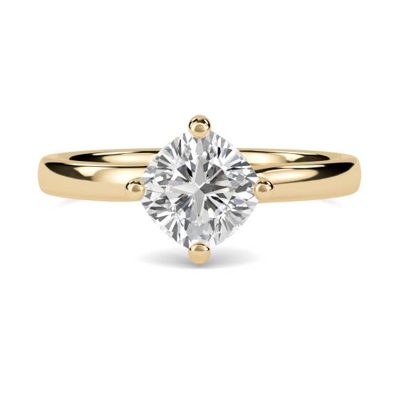 Verlobungsring mit kissenförmigem Diamanten