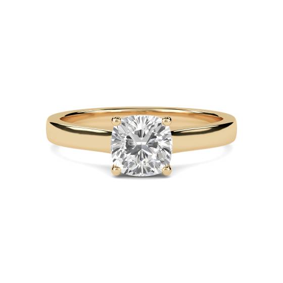 Verlobungsring mit kissenförmigem Diamanten