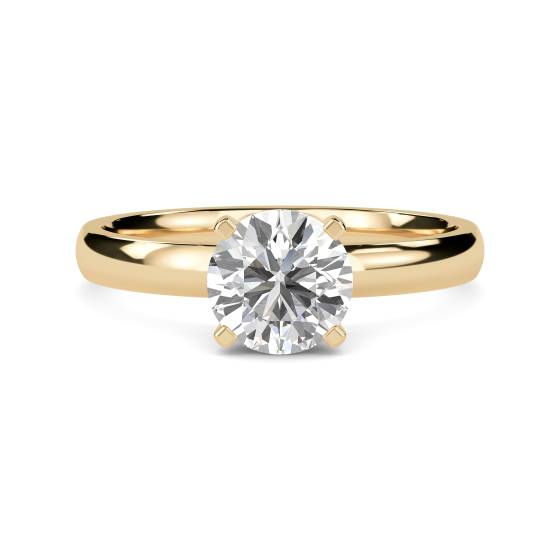 Verlobungsring mit rundem, natürlichem Diamanten (1,50 ct, SI2/E)