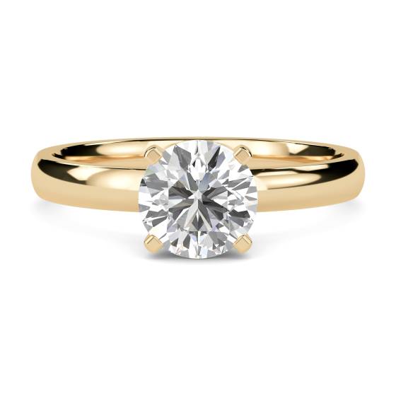 Verlobungsring mit rundem, natürlichem Diamanten (1,50 ct, SI2/E)