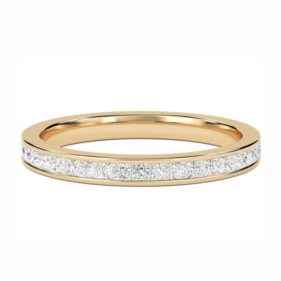 0,35 ct VS/F-G Prinzessschliff Diamant-Ehering