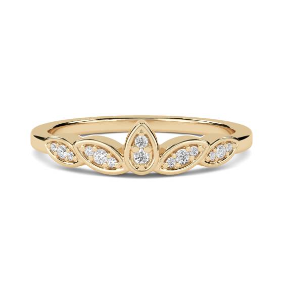 0,10 ct VS/F-G Runder Diamantförmiger Zierring