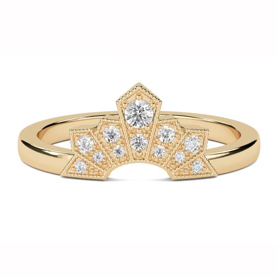 0,10 ct VS/F-G Runder Diamant-Ehering
