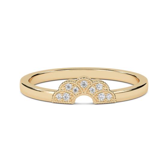 0,10 ct VS/F-G Runder Diamant-Ehering