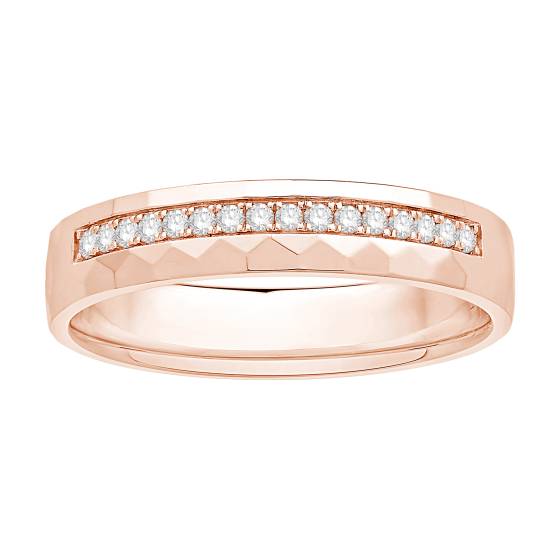 Herren-Ehering mit Diamanten