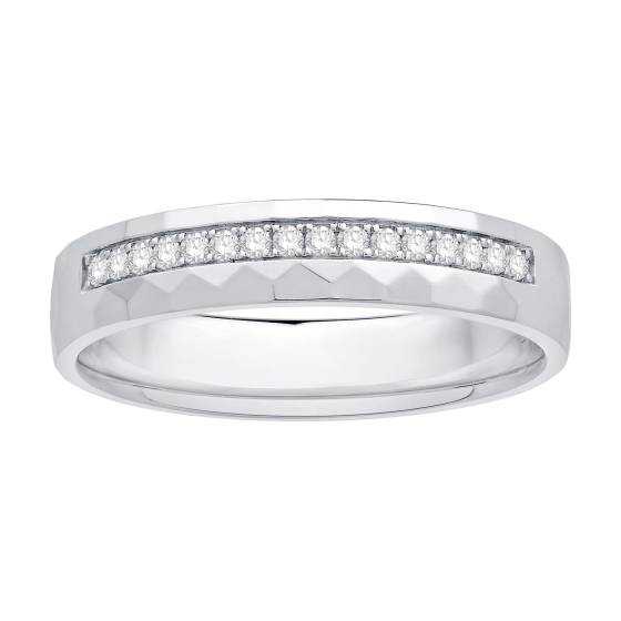 Herren-Ehering mit Diamanten