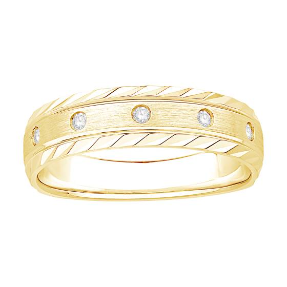Herren-Ehering mit Diamanten