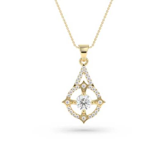 Stilvoller runder Diamant-Designer-Anhänger